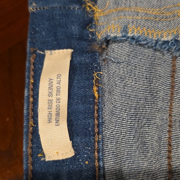 Upcycled GIRLS Denim Jeans Molly Made It From Womans Jeans with Heart Patches - Picture 11 of 12